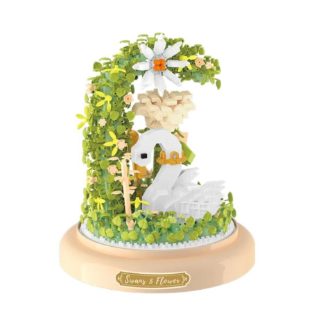 Конструктор Balody 18496 - 3D Лебедь в колбе