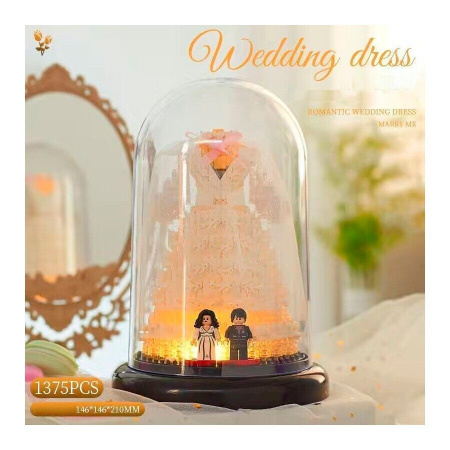 Конструктор Balody 18415 - 3D Свадебное платье невесты в колбе белое