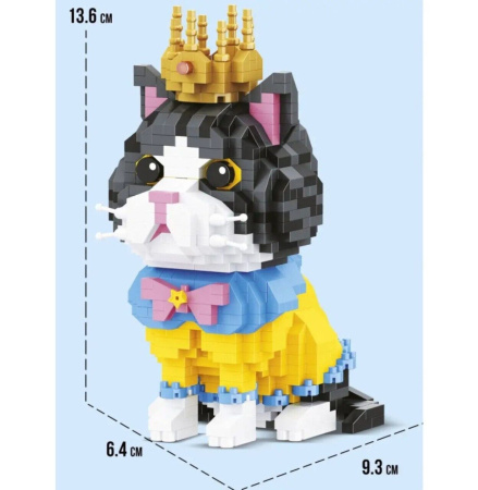 Конструктор Balody 18404 - 3D Котик с короной 