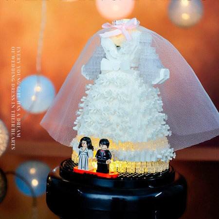 Конструктор Balody 18415 - 3D Свадебное платье невесты в колбе белое