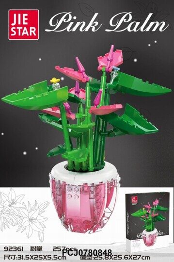 Конструктор Jie Star 92361 - Букет Бонсай с вазой