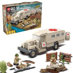 Конструктор Quanguan 100112 - Скорая помощь ГАЗ-55 WW2