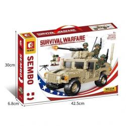 Конструктор Sembo 207121 - Бронированный внедорожник Hummer M1114
