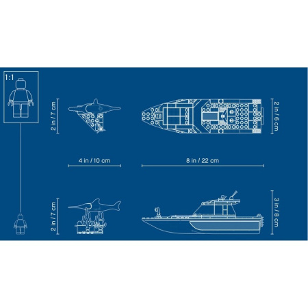 Конструктор Lego 60221 City Police Яхта для дайвинга