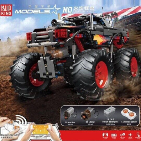 Конструктор Mould King 18008 - Монстр-трак Пламя на пульте