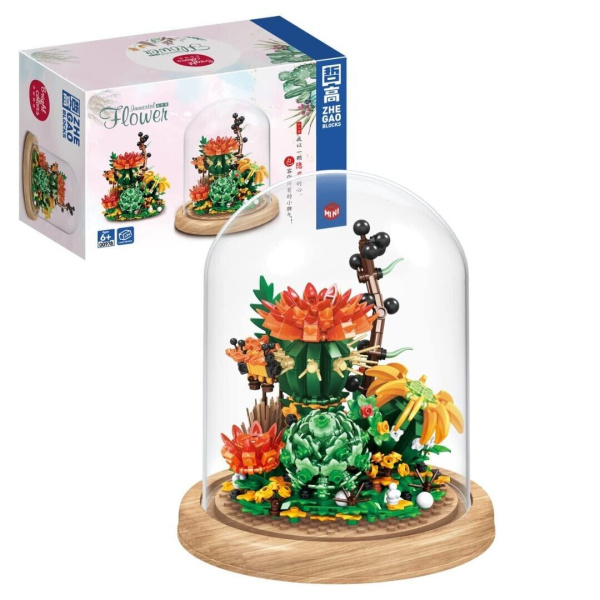 Конструктор Zhe Gao 00978 - Флорариум с суккулентами