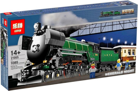 Конструктор Lepin 21005 Поезд Изумрудная Ночь