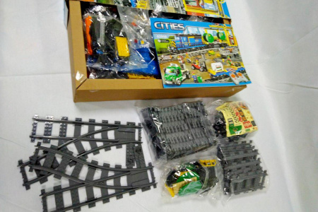 Конструктор Lepin 02008 Синий Грузовой поезд