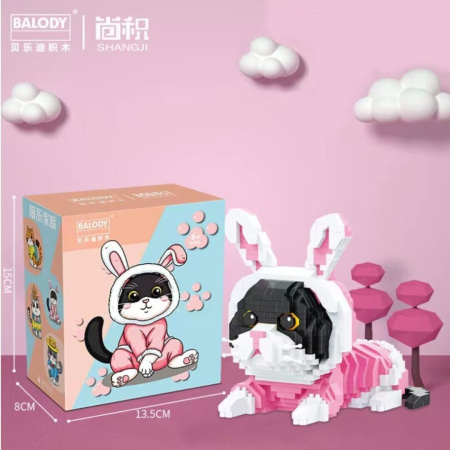 Конструктор Balody 18405 - 3D Котенок в костюме зайчика