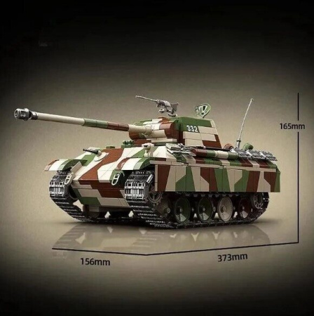 Конструктор 100252 Quanguan - Pz.Kpfw. V Panther немецкий средний танк Пантера