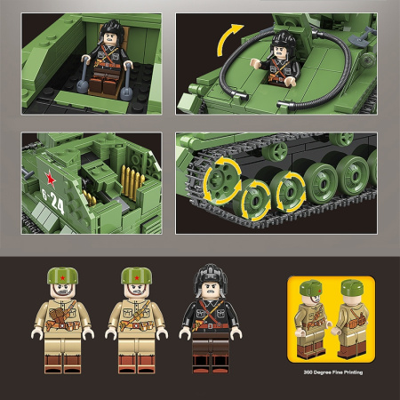 Конструктор Quanguan 100085 самоходная артиллерийская установка СУ-76