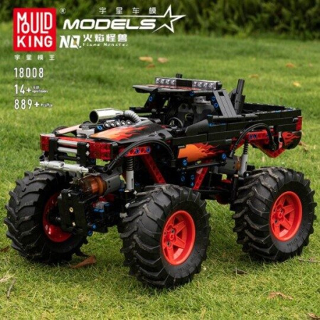Конструктор Mould King 18008 - Монстр-трак Пламя на пульте
