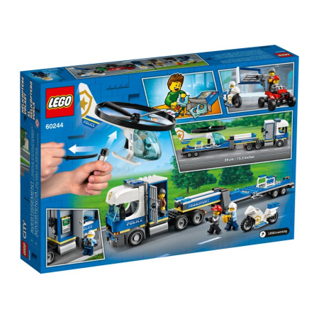 Конструктор Lego 60244 City Police Полицейский вертолетный транспорт