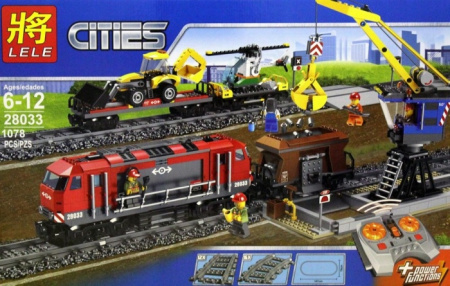 Конструктор LELE 28033 (1078) Мощный грузовой поезд на пульте