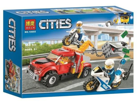 Конструктор Bela 10655 / 20655 Побег на буксировщике