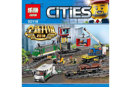 Конструктор Lepin 02118 Товарный поезд