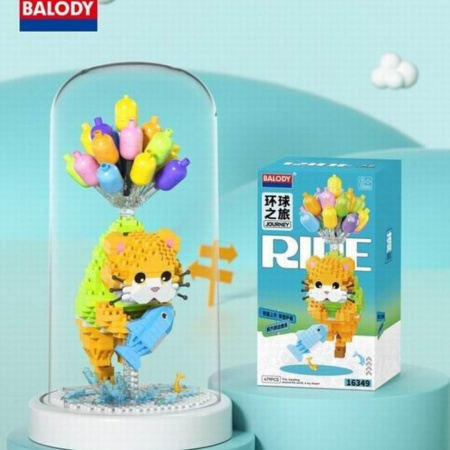 Конструктор Balody 16349 - Котик с шариками в колбе
