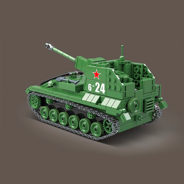 Конструктор Quanguan 100085 самоходная артиллерийская установка СУ-76