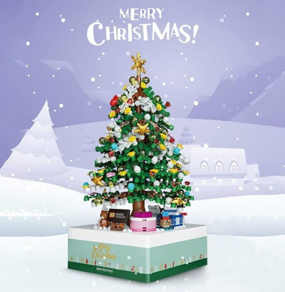 Конструктор Loz 1237 - Новогодняя ёлка 2 в 1 со звуком