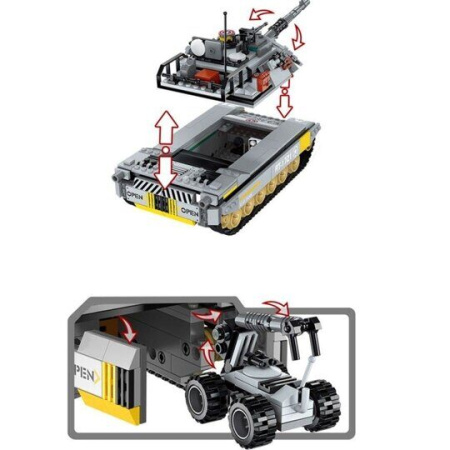 Конструктор Brick 1721 Боевой Танк