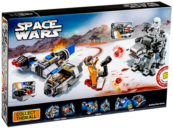 Конструктор Lari 10910 Бой пехотинцев Первого Ордена против спидера на лыжах