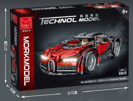 Конструктор MORK «Bugatti» 1:14 MOC 023001-2 -Красный