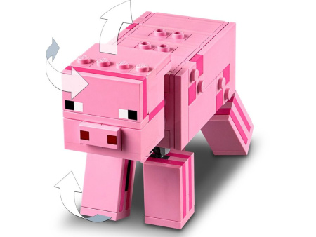 Конструктор Lari 11473 Большие фигурки Minecraft, Свинья и Зомби-ребёнок