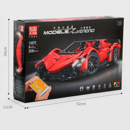 Конструктор Mould King 13079 Lamborghini Veneno Roadster RC APP — 50th Anniversary