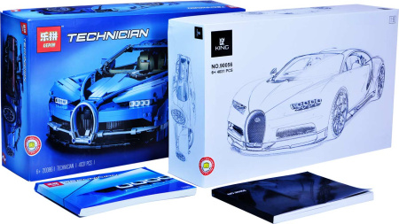 Конструктор King 90056 Bugatti Chiron — Бугатти Шерон синий