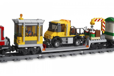 Конструктор Lepin 02039 Красный грузовой поезд