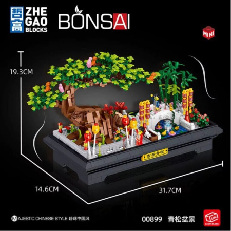 Конструктор Zhe Gao 00899 - Бонсай Сосна