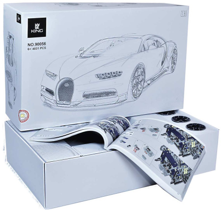 Конструктор King 90056 Bugatti Chiron — Бугатти Шерон синий