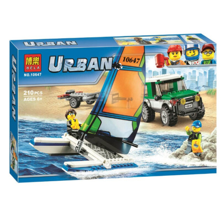 Конструктор Bela 10647 Внедорожник с прицепом для катамаран