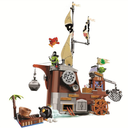 Конструктор Lepin 19005 Пиратский корабль свинок