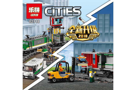 Конструктор Lepin 02118 Товарный поезд
