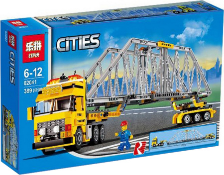 Конструктор Lepin 02041 Большой грузовик и мост