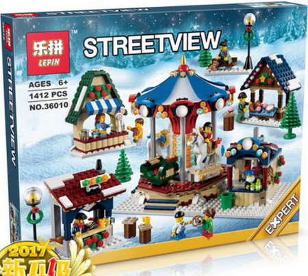 Конструктор Lepin 36010 Зимний деревенский рынок