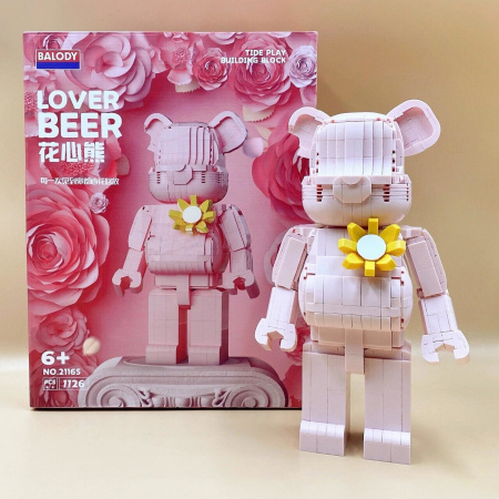 Конструктор Balody 21165 - Bearbrick Розовый медведь