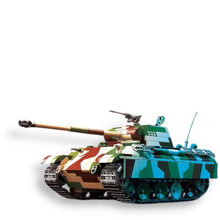 Конструктор 100252 Quanguan - Pz.Kpfw. V Panther немецкий средний танк Пантера