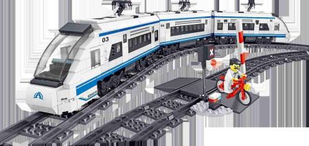 Конструктор ZHE GAO QL0310 Скоростной пассажирский поезд на радиоуправлении