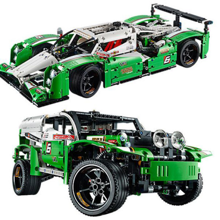 Конструктор Lepin 20003 Зеленый гоночный автомобиль
