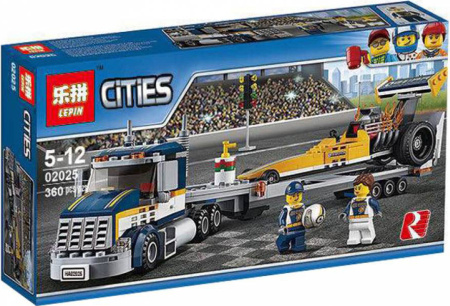 Конструктор Lepin 02025 Грузовик для перевозки драгстера