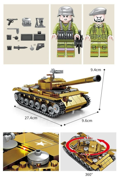 Конструктор Kazi 82046 Средний танк М26 Першинг