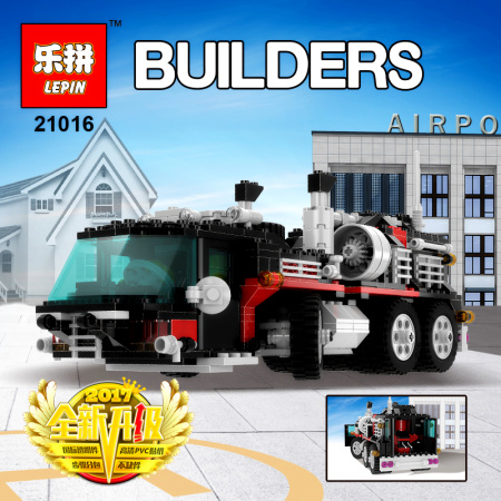 Конструктор Lepin 21016 Супер Тягач с прицепом и вертолетом