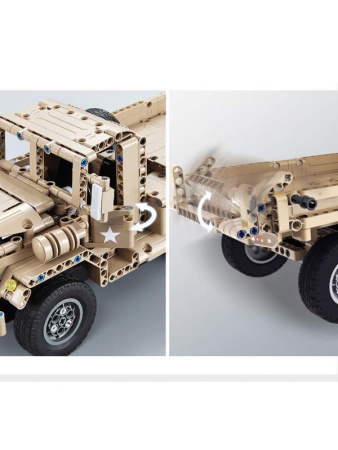 Конструктор Cada C51042W «Военный грузовик» с д/у 