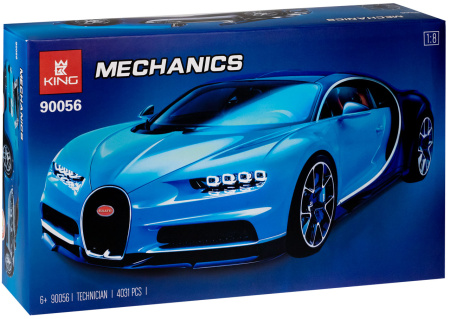Конструктор King 90056 Bugatti Chiron — Бугатти Шерон синий