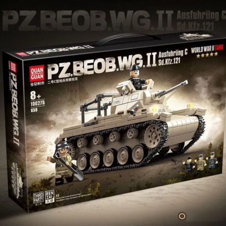 Конструктор Quan guan 100275 - Немецкий легкий танк Panzer II C