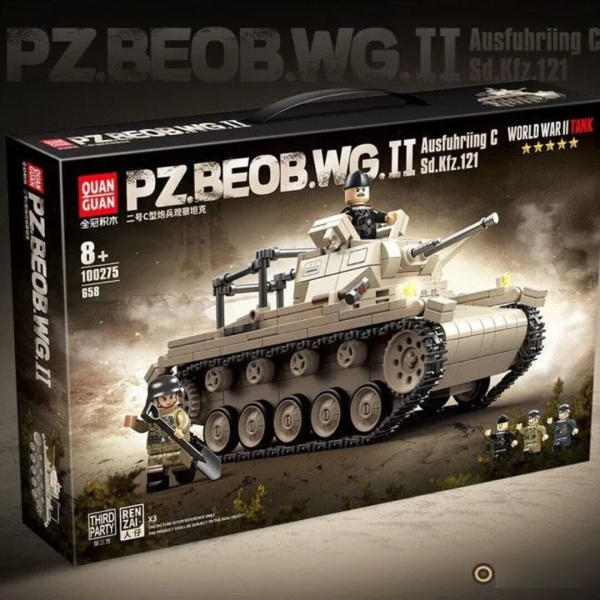 Конструктор Quan guan 100275 - Немецкий легкий танк Panzer II C