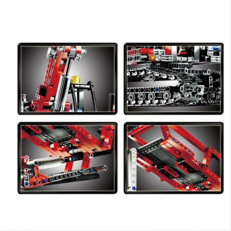 Конструктор King 90022 Красный Экскаватор 2 в 1