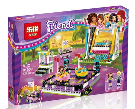Конструктор Lepin 01009 Парк развлечений: аттракцион Автодром